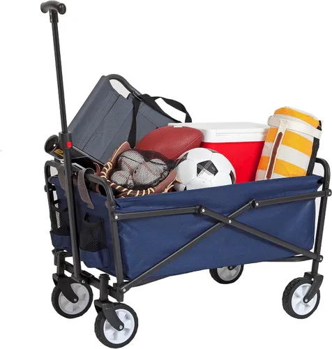 Vista 7 de MACSPORTS Ligero plegable plegable al aire libre todo terreno Beach Wagon - Azul
