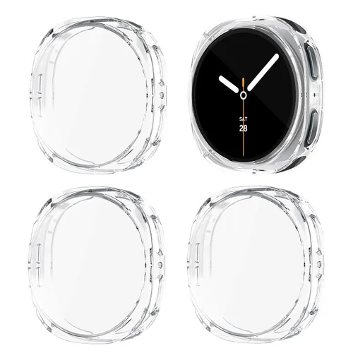 Vista 15 de (Paquete de 4) Funda Protectora de Pantalla Compatible para Samsung Galaxy Watch 6 de 40 mm (Versión 2023) Funda de Silicona Protectora Completa