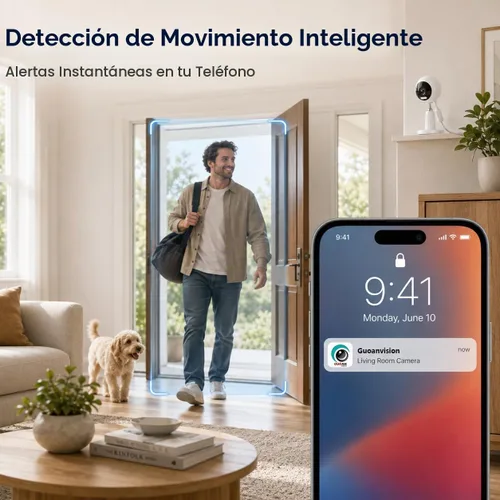 Vista 2 de Cámaras de 3MP para seguridad del hogar-exterior/interior, 5G/2.4G WiFi