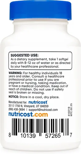 Vista 4 de Nutricost Clorofila (50 mg) 30 cápsulas blandas - Sin gluten