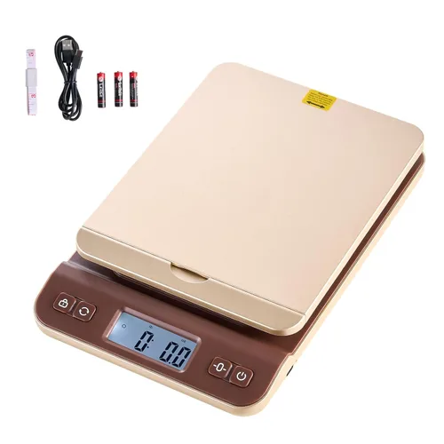 Vista 9 de VEVOR Báscula postal de envío digital, alta precisión de 0.1 oz, escala postal de 88 libras con función de sujeción/tara/apagado automático, diseño