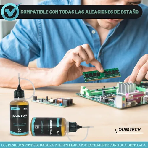 Vista 6 de Gota de flujo de soldadura líquida (30 ml/1 oz.) Flujo de soldadura líquida RMA Flujo de soldadura Soldadura eléctrica Flujo líquido sin