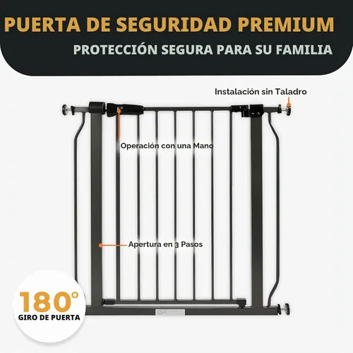 Vista 4 de BalanceFrom - Puerta de seguridad para bebés fácil de caminar, se adapta a aberturas de 29.1 a 33.8 pulgadas