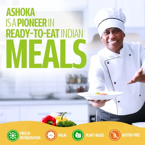 Vista 8 de Ashoka Comidas sin gluten, listas para microondas, veganas con granos negros y frijoles, comidas para calentar y servir, todas naturales Delhi Dal