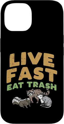 Vista 4 de iPhone 16 Fast Live Eat Trash Raccoon Opossum Skunk Street Cats Gift Case