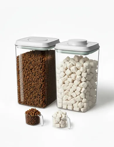 Vista 9 de Ankou Recipiente hermético de almacenamiento de alimentos para perros, 2.8 cuartos de galón, tapa pop de un solo toque, sin BPA, recipiente