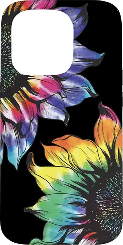 Vista 14 de Tie Dye Sunflower Phone Case Fun Colorful Retro Hippie Gift Case for iPhone 17