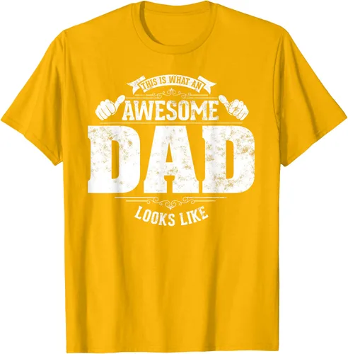 Vista 10 de This is what a awesome dad looks like vintage style design T-Shirt, Negro
