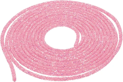 Vista 12 de MECCANIXITY Cuerda de lentejuelas con purpurina de 2.5 yardas, 6mm, 0.24 pulgadas, cuerda de tubo de lentejuelas con diamantes de imitación