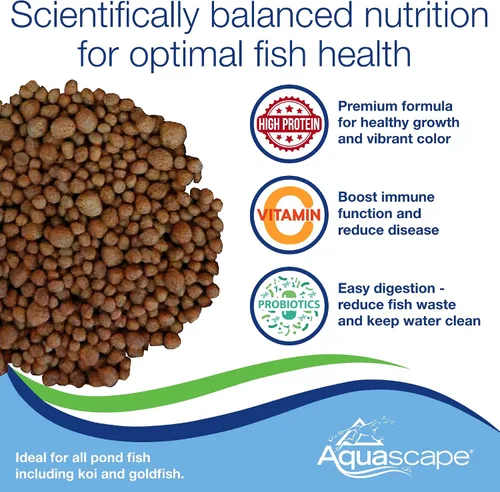 Vista 3 de Aquascape Pellets de alimentos básicos para peces de estanque pequeños a medianos, pellets pequeños, 1.1 libras 98867