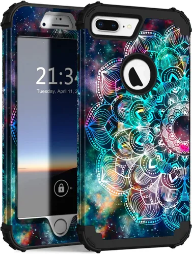 Vista 41 de Hocase Funda para iPhone SE 2022/2020, resistente a prueba de golpes, de plástico duro+goma de silicona, funda protectora híbrida para iPhone SE
