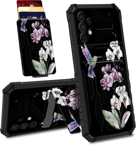 Vista 21 de BVDIKMI Funda para Samsung Galaxy A32 5G con ranura desmontable para tarjetero, soporte híbrido, de doble capa, resistente, a prueba de golpes