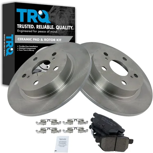 Vista 36 de TRQ Juego de pastillas de freno y rotor de cerámica trasera compatible con Honda Accord V6 1998-02 3.0L con frenos de disco traseros 02-06 Acura RSX