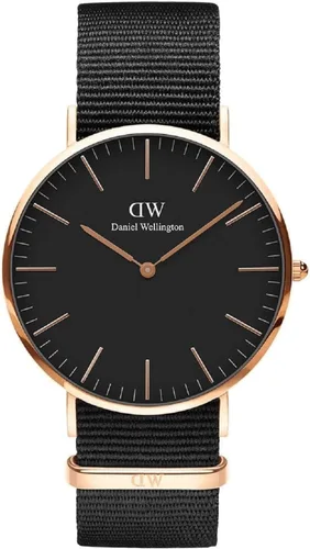 Vista 4 de Daniel Wellington Reloj Clásico Tela Oro Rosa (Poliéster)