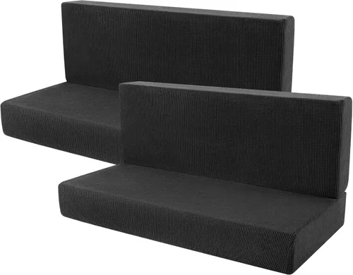 Vista 12 de Buryeah 4 piezas de fundas para cojines de comedor de RV Set de fundas para asientos de sofá, protector de muebles para autocaravana, 2 respaldos