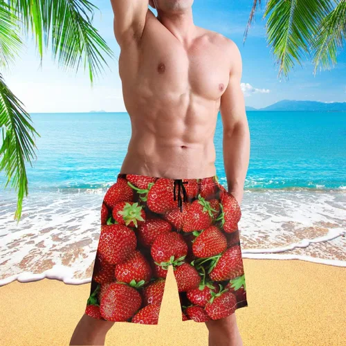 Vista 4 de visesunny Novedosos pantalones cortos de playa para hombre, de secado rápido, para vacaciones, fiestas, deportes, correr, natación, trajes de baño