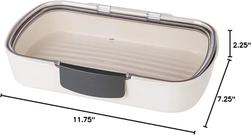 Vista 7 de ProKeeper Recipiente de almacenamiento de alimentos Deli con sello de silicona hermético y tapa compatible con borrado en seco