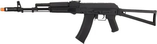Vista 2 de Lancer Tactical AK-74M Series AEG Rifle de Airsoft de metal completo 400 FPS con esqueleto plegable Stock (ETU instalado) con cargador y batería