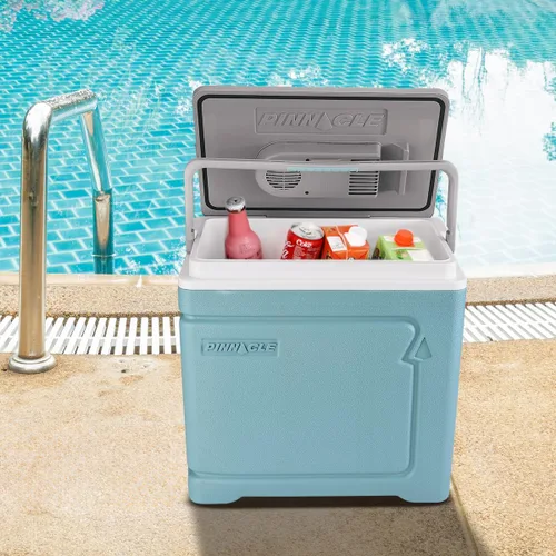 Vista 9 de Pinnacle Thermoware - Enfriador eléctrico grande de 30 litros para bebidas frías y calientes y alimentos - Enfriador de viaje de 12 V