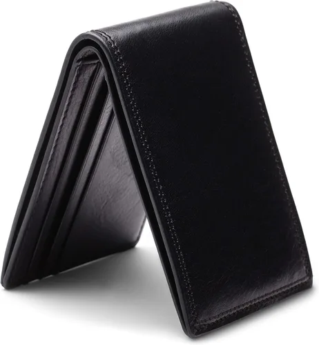 Vista 2 de Bosca Cartera pequeña de cuero plegable para hombre