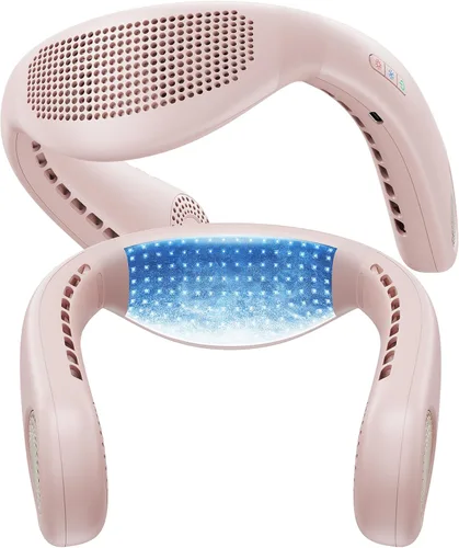 Vista 13 de TORRAS COOLiFY Air 2026 Ventilador de cuello mejorado de aire acondicionado, doble flujo de aire profesional, ventilador portátil ultraligero Negro