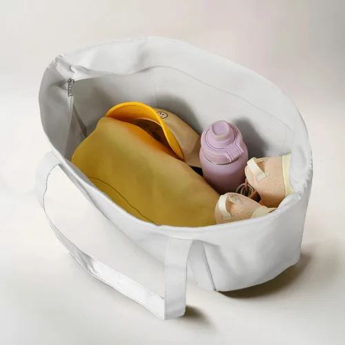 Vista 5 de Bolsa Dalix de 23 pulgadas, calidad superior, 24 oz, bolsa de lona de algodón Blanco