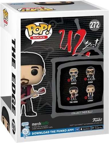 Vista 3 de Funko Pop Rocks: U2 - The Edge - Figura de vinilo coleccionable - Idea de regalo - Producto oficial - Juguetes para niños y adultos - Fans