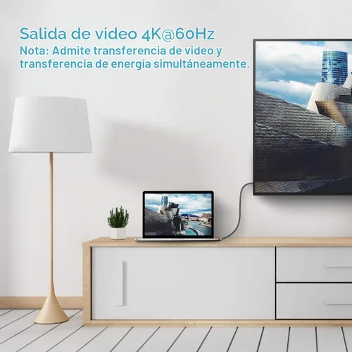 Vista 4 de Fasgear Cable USB C a USB C de 1.6 pies, tipo C USB 3.1 Gen 2 10Gbps 4K @60Hz Salida 5A 100W Entrega de energía de carga rápida (PD), para estación