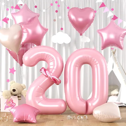 Vista 16 de Globos dorados de color champán con el número 11, globos de oro claro, globo de aluminio dorado con forma de corazón con estrella y globo largo