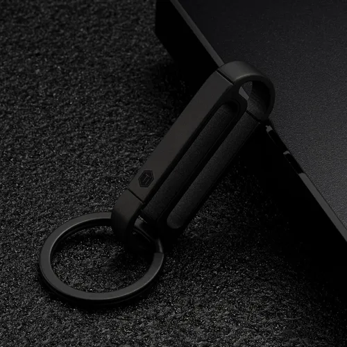 Vista 8 de KeyUnity Clip de cinturón Titanium del tenedor de la llave, llavero lateral doble del mosquetón para los hombres