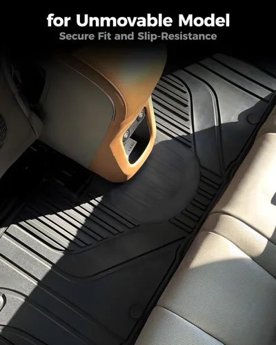 Vista 4 de 3W Alfombrillas para Hyundai Ioniq 5 2022-2024 (solo para consola inamovible), tapetes de TPE para todo tipo de clima, ajuste personalizado