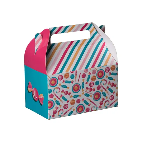 Vista 9 de Hammont Cajas de papel (10 unidades) - Cajas de galletas para regalos de fiesta, bonitos diseños, perfectas para fiestas y celebraciones, 6.25 x