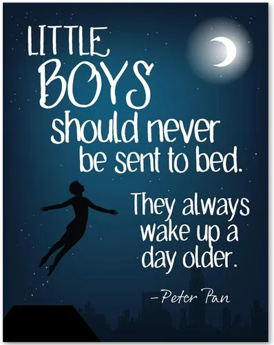 Vista 10 de Lone Star Art Peter Pan - So Come With Me Where Dreams Are Born - J.M. Barrie - 11x14 Unframed Typography Book Page Print - Great Neverland Gift &