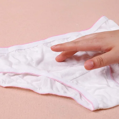 Vista 5 de EXCEART 5pcs Ropa Interior De Algodón Desechable Para Mujer Ropa Interior De Viaje Bragas De Corte Alto Calzoncillos Postparto Ropa