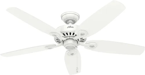 Vista 14 de Hunter Builder Elite, Ventilador de techo, para interiores, 52 pulgadas, níquel cepillado Sin luz, montaje estándar, cadena de tracción, 5