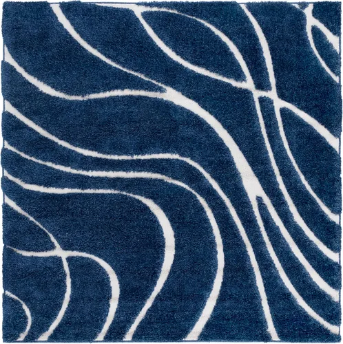 Vista 65 de Safavieh Florida Shag Collection - Alfombra de área de 2 x 3 pies, color crema/beige, diseño geométrico, felpa de 1.2 pulgadas de grosor, ideal