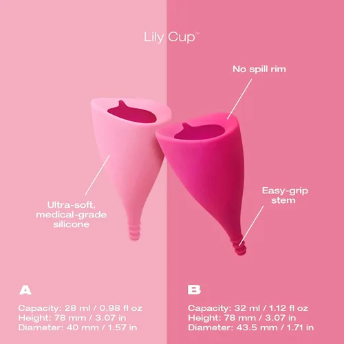 Vista 3 de Copa menstrual Lily Cup de Intimina, talla A, Rosado, 1, 1