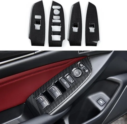 Vista 12 de Calcomanías de ventilación de salida de CA para Honda Accord 2018-2022, accesorios de 10ª generación, calcomanías de fibra de carbono ABS