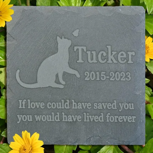 Vista 13 de Regalo de piedra conmemorativa para mascotas, lápida conmemorativa de jardín, marcador de tumba de toro, lápida de condolencia, regalo personalizado