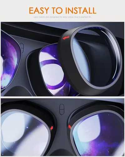 Vista 3 de Amavasion Glasses Lens Insert Compatible with MetaOculus Quest 2, Amavasion VR Glasses Customized Easy-to-Install Frame Plus Lens Combination