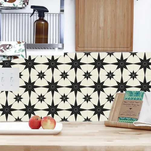 Vista 5 de 16 calcomanías decorativas para azulejos estilo mandala, autoadhesivas, removibles, para salpicaduras, cocina, baño, muebles, escaleras, decoración
