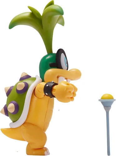 Vista 3 de Super Mario Figura de acción articulada coleccionable de Iggy Koopa de 4 pulgadas con accesorio de varita, perfecta para niños y coleccionistas por