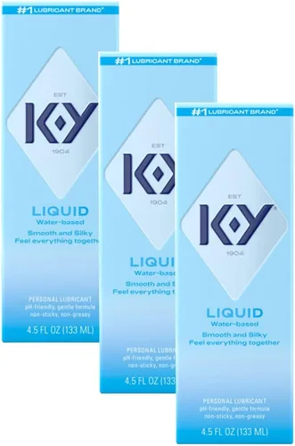 Vista 9 de K-Y Liquid Classic - Fórmula a base de agua respetuosa con el cuerpo, lubricante personal de 2.4 onzas líquidas para sexo más húmedo para hombres