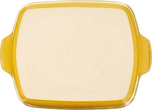 Vista 3 de Emile Henry Made In France HR Modern Classics - Panadería rectangular pequeña, 11 x 8 pulgadas, color amarillo