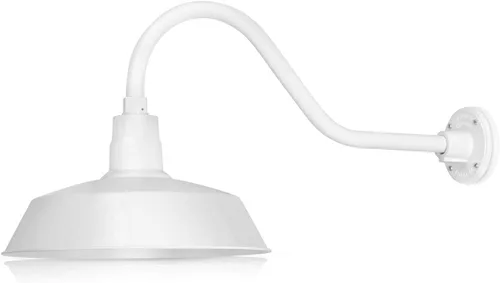 Vista 39 de 14 pulgadas. RLM Warehouse - Pantalla con brazo de cuello de cisne y bombilla Led A19 5000K de 9W