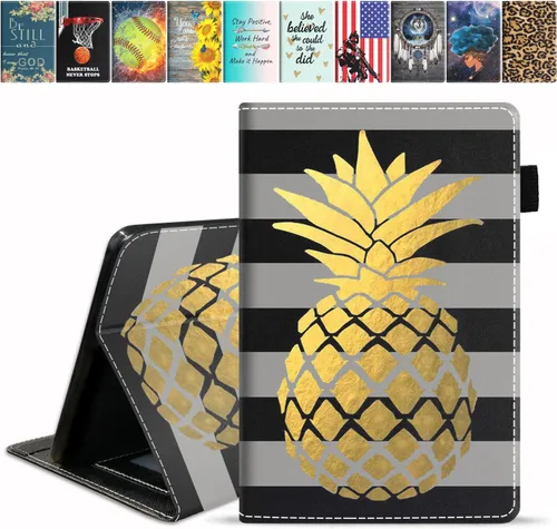Vista 16 de Funda para tablet Amazon Fire HD 10 de 10.1 pulgadas (9ª/7ª generación, versión 2019/2017) – Funda de piel sintética con soporte para tarjeta