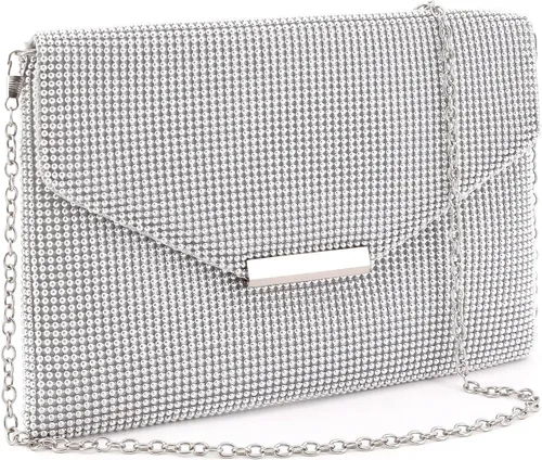 Vista 7 de Naimo Bolso cruzado con diamantes de imitación de cristal brillante bolso de mano de noche de diamante bolso para teléfono celular para fiesta