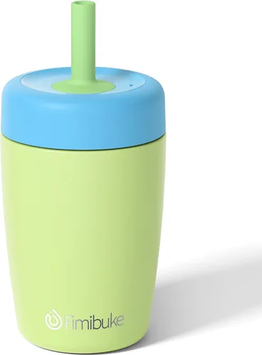 Vista 9 de Fimibuke Vasos para niños y niños pequeños, a prueba de derrames, 12 onzas, con aislamiento Capybara, vaso de paja para niños pequeños, botella