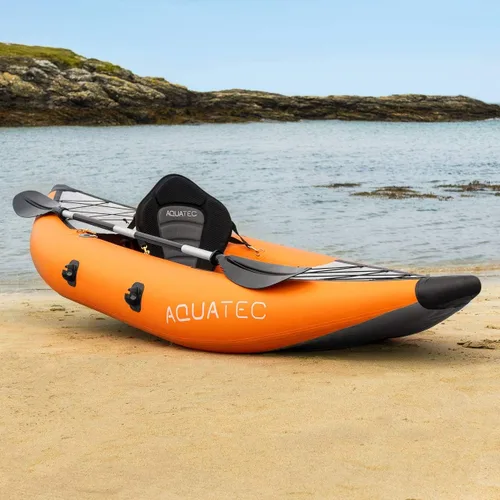 Vista 10 de AQUATEC Kayaks inflables – Opciones profesionales e intermedias, asientos individuales o tándem (dobles) – Completo con asientos, paletas y Hudson