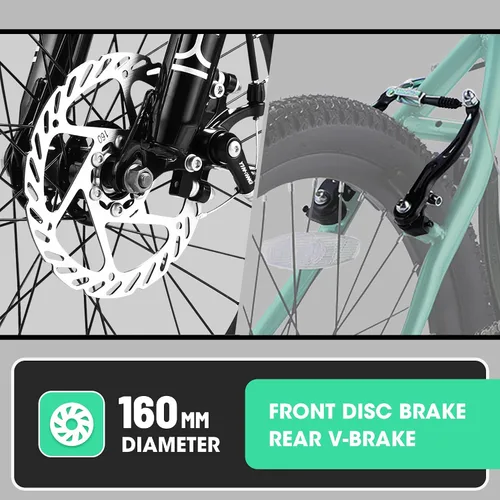 Vista 3 de Full Suspension Mountain Bike 21-Speed Verde